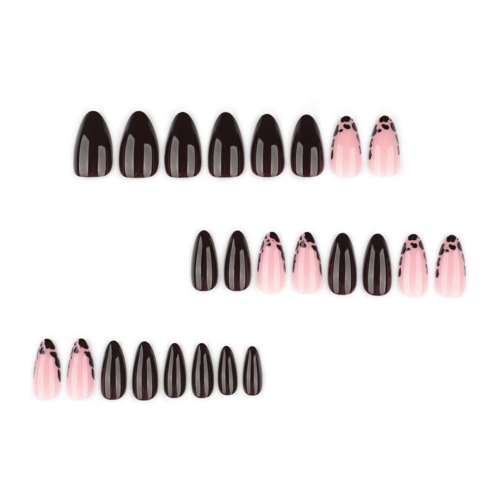 Artful stiletto nails with elegant design and glossy finish Bowlift
