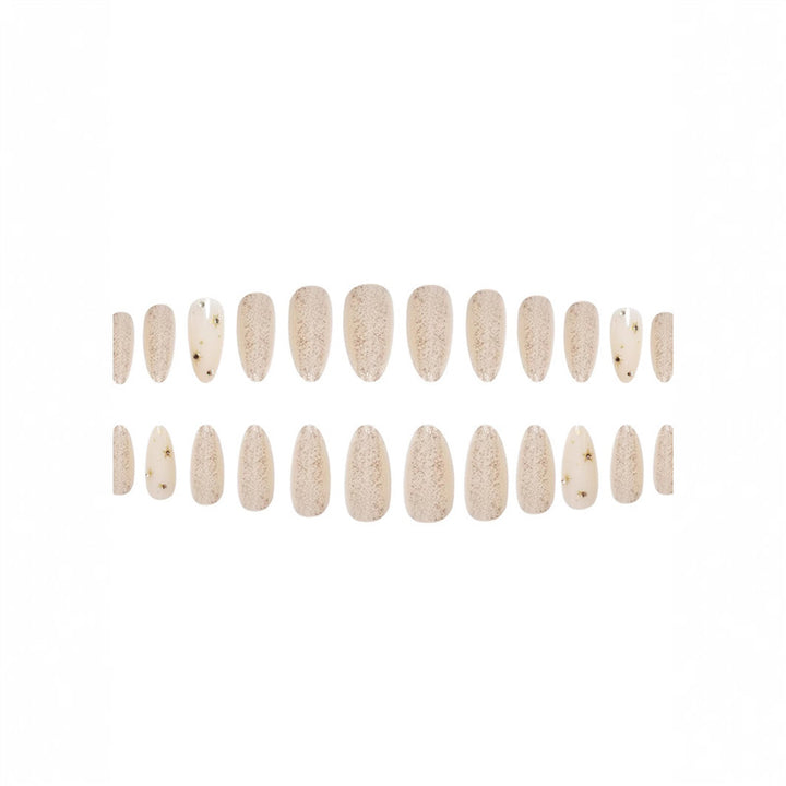 Glittering Almond-Shaped Press-On Nails Bowlift