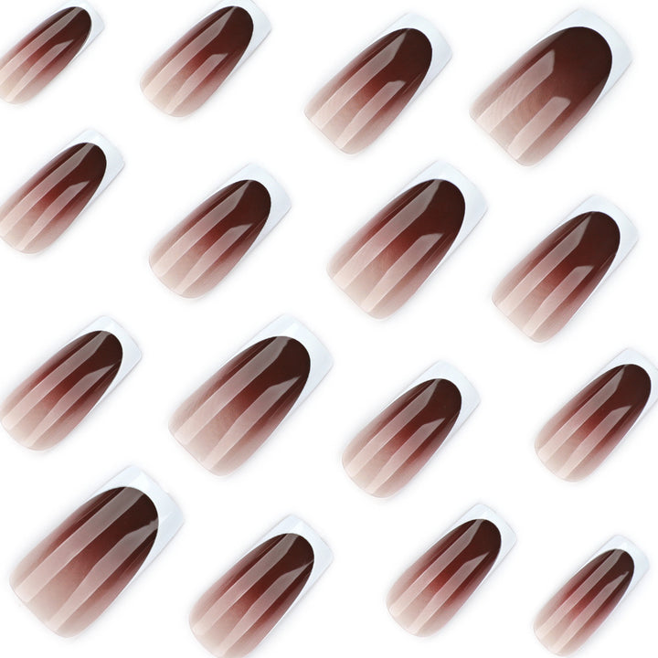 Artful Nail Extensions with Elegant French Tip Bowlift