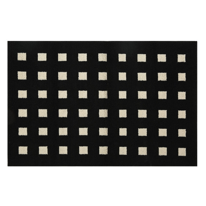 Non-Slip Geometric Woven Kitchen Runner and Mat Set Bowlift