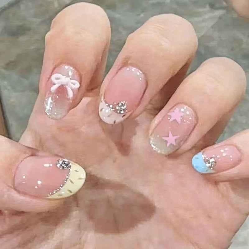 Nail art set with elegant glitter accents Bowlift