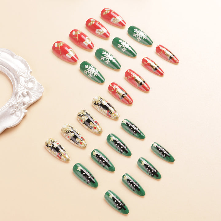 Festive Themed Press-On Nail Art Bowlift