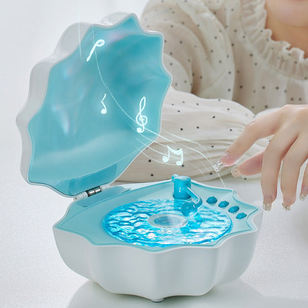 BowLift | Shell Lamp Waves Retro Bluetooth Turntable LED Night Light - Perfect Gift for Kids and Girls