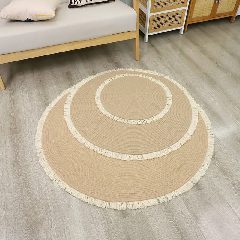 Round Jute Rug with Fringes Bowlift
