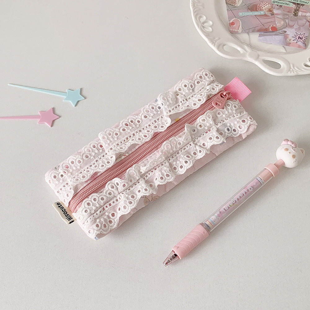 Elegant Lace Design Pencil Case Bowlift