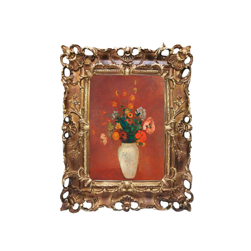 Elegant Gold Coated Flower Artwork