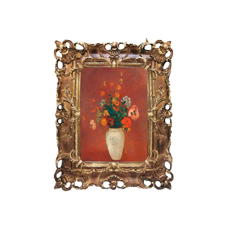 Elegant Gold Coated Flower Artwork