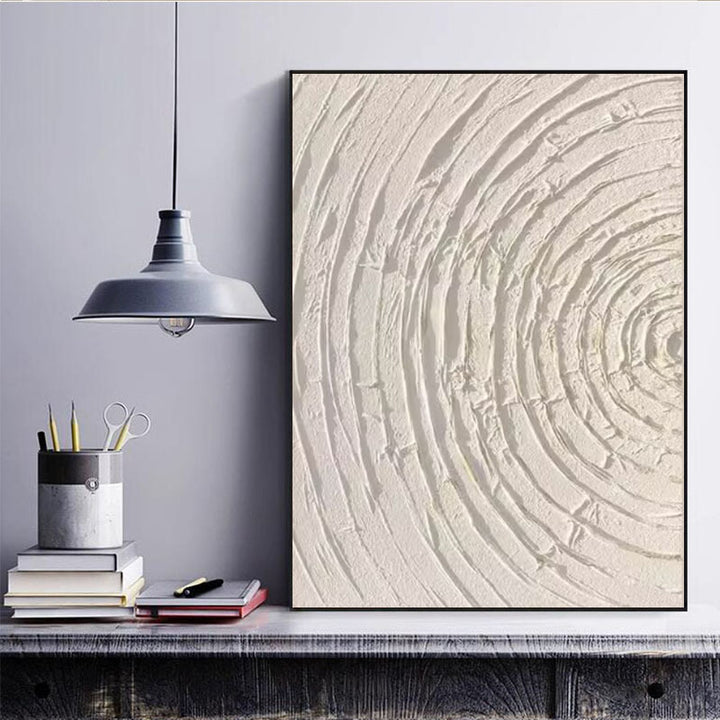 Textured Circular Relief Canvas Artwork