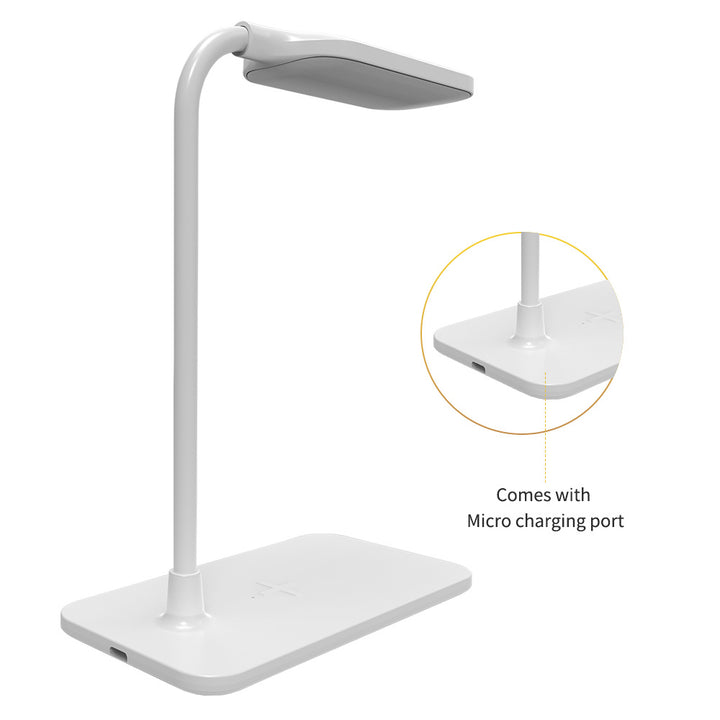 Wireless Charging LED Desk Lamp with Adjustable Neck Type-C Fast Charge Bowlift