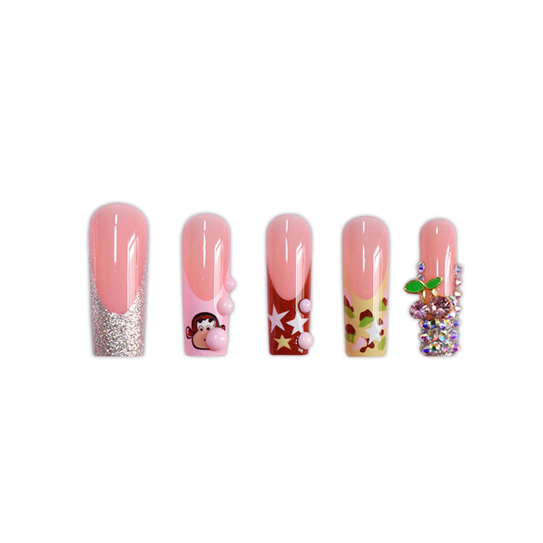 Artistic Cartoon-Themed Press-On Nails Bowlift
