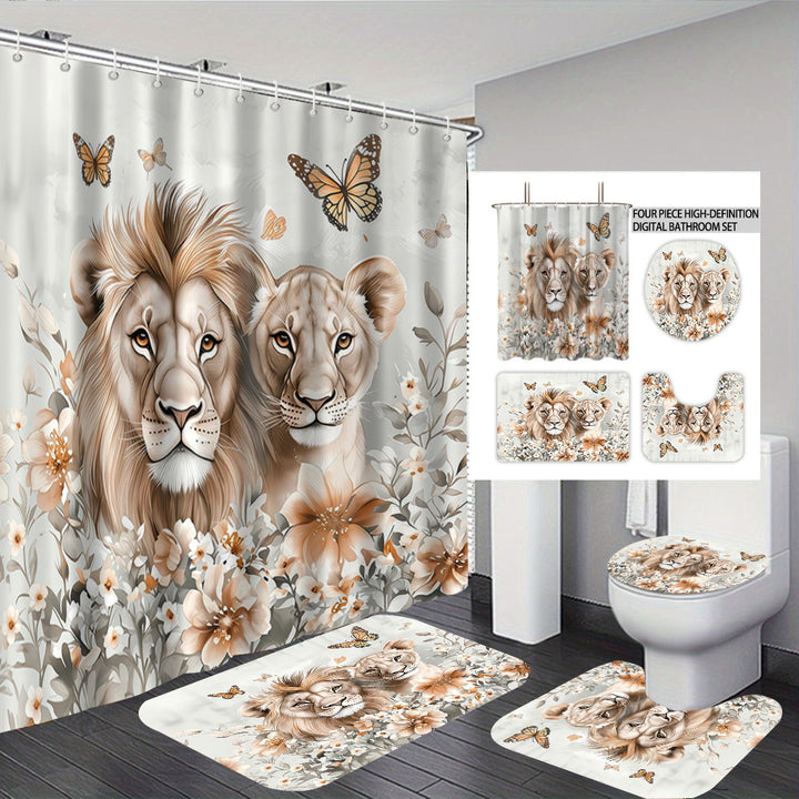 Cartoon Lamb-Themed Bathroom Décor Set Bowlift