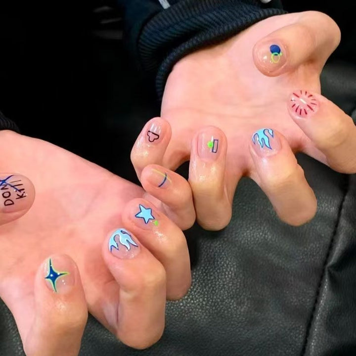 Artistic Coffee-Inspired Press-On Nail Art Set Bowlift