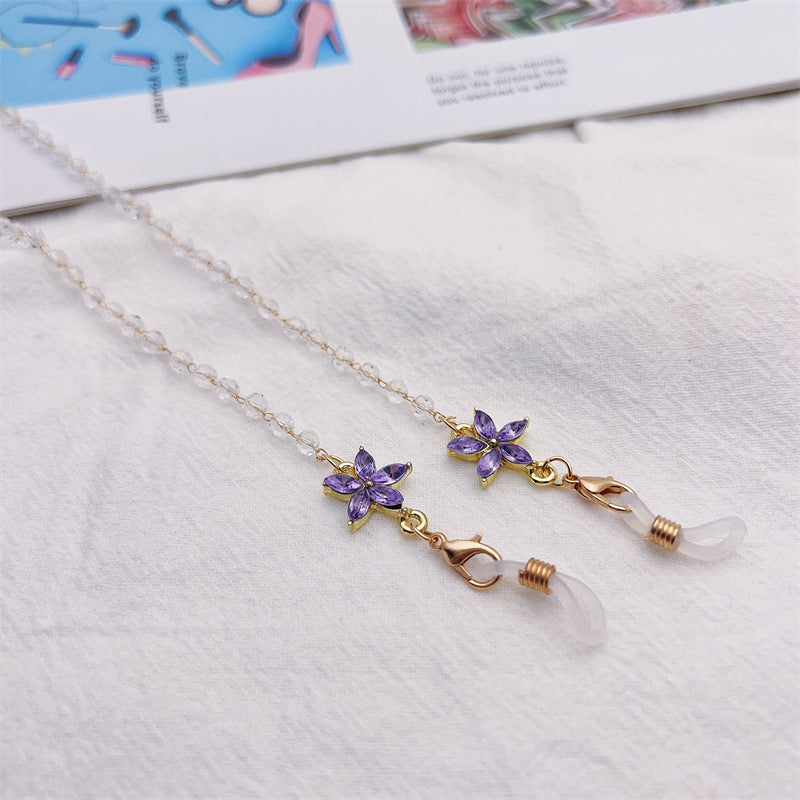 Floral Decorative Eyewear Chain Bowlift
