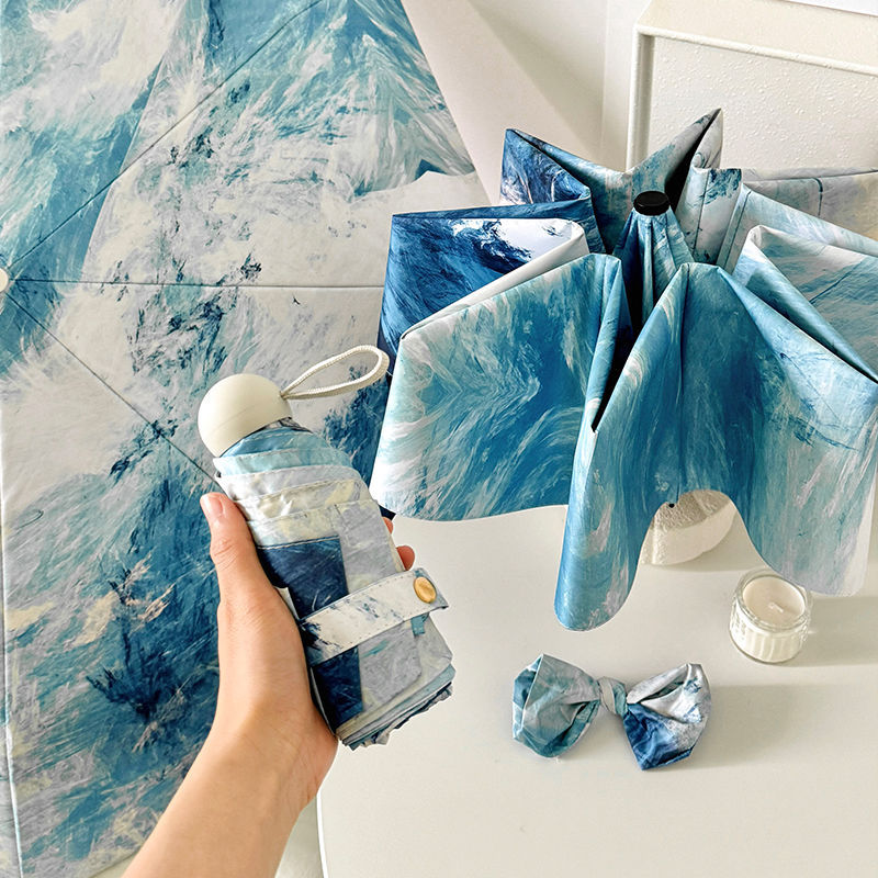 Women Foldable Umbrella with Waterproof Bowlift Design