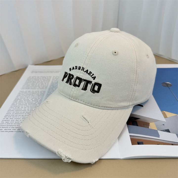 Men's Vintage-Inspired Distressed Baseball Cap Bowlift