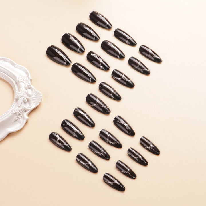 Artistic Pointed Press-On Nail Designs Bowlift