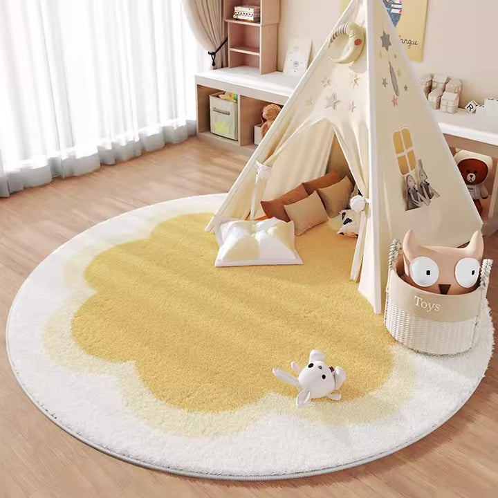 Round Flower-Shaped Area Rug