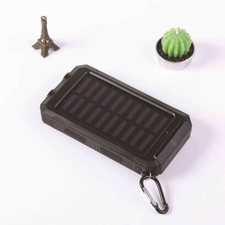 Solar-powered power bank with robust housing and multifunctional design Bowlift
