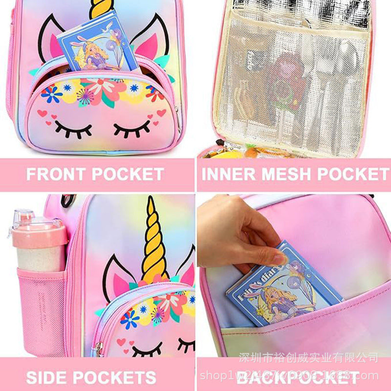 Fun Unicorn Themed Backpack Bowlift