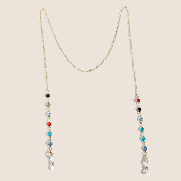 Decorative Colorful Crystal Eyewear Chain Bowlift