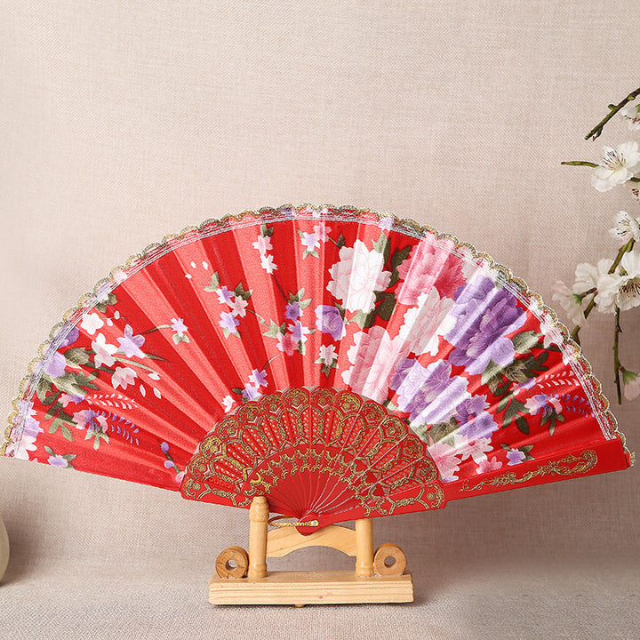 Women Elegant Fabric Handbag with Floral Design Bowlift