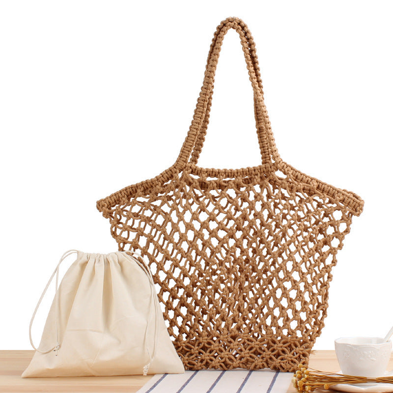 Multifunctional Macrame Tote Bag Bowlift