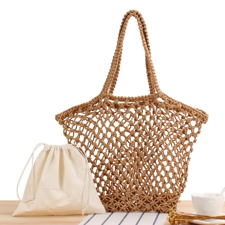 Multifunctional Macrame Tote Bag Bowlift