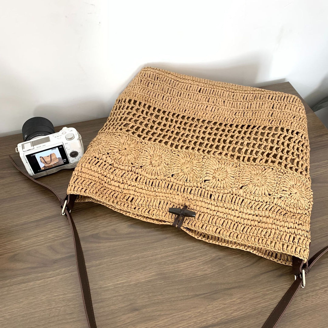 Braided handbag with sturdy leather straps Bowlift