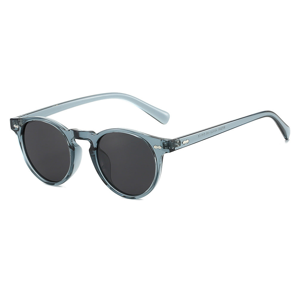 Ladies Vintage Sunglasses with Round Lenses and Transparent Frame Bowlift