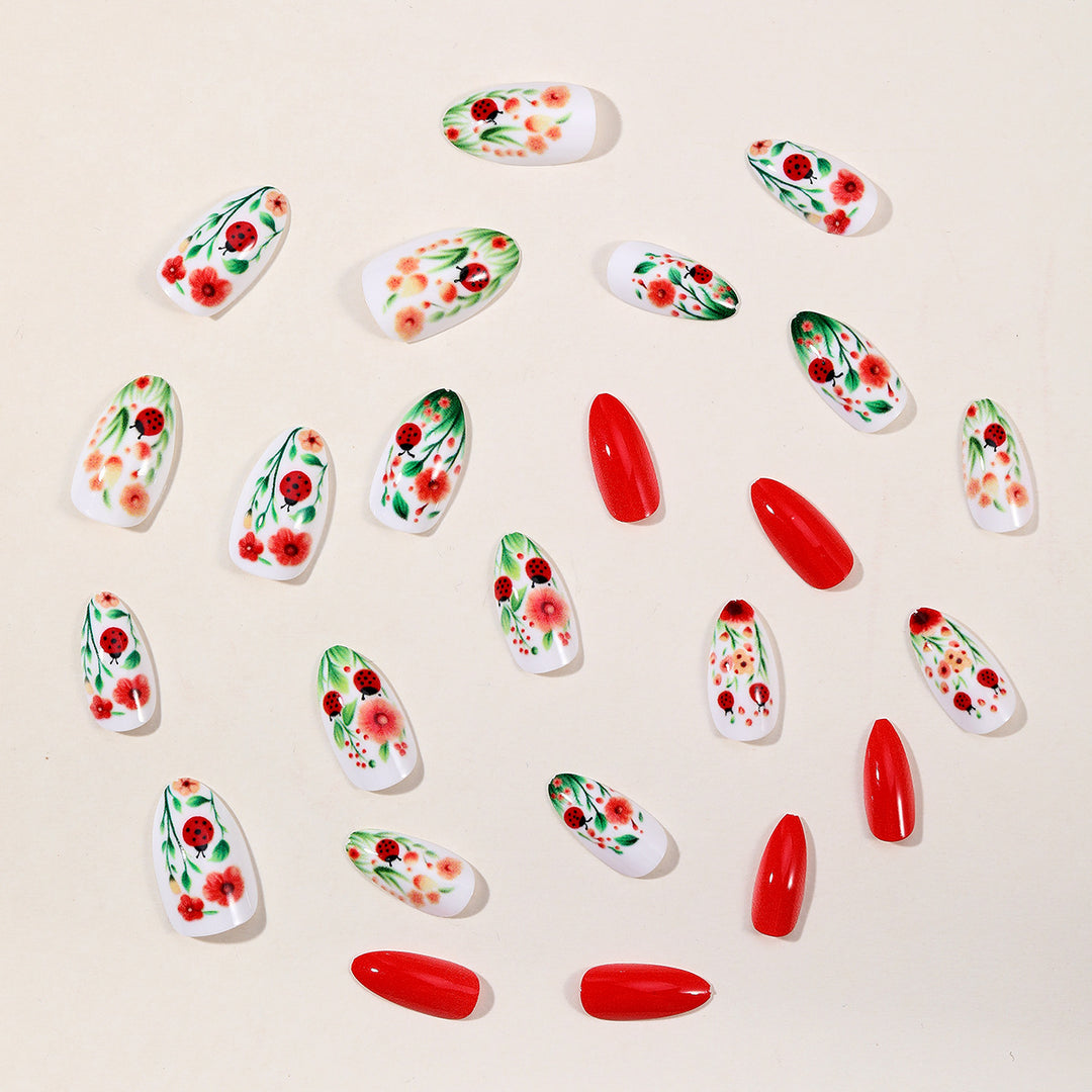 Floral-Accent 3D Nail Art Extensions Bowlift