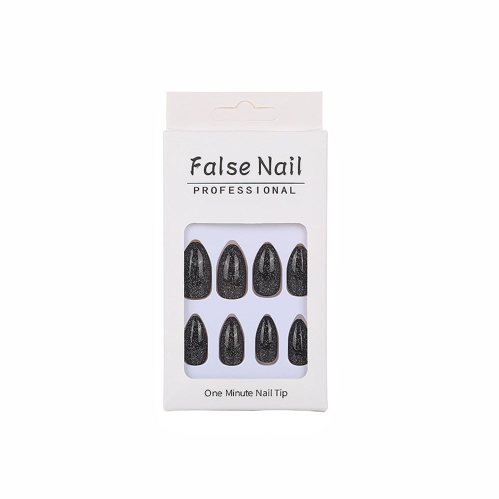Glamorous artificial nails with glitter Bowlift