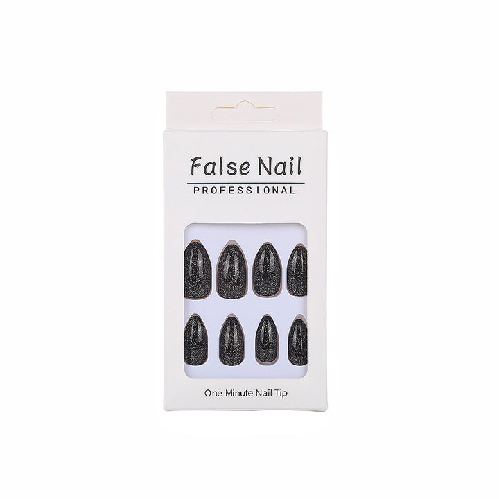 Glamorous artificial nails with glitter Bowlift