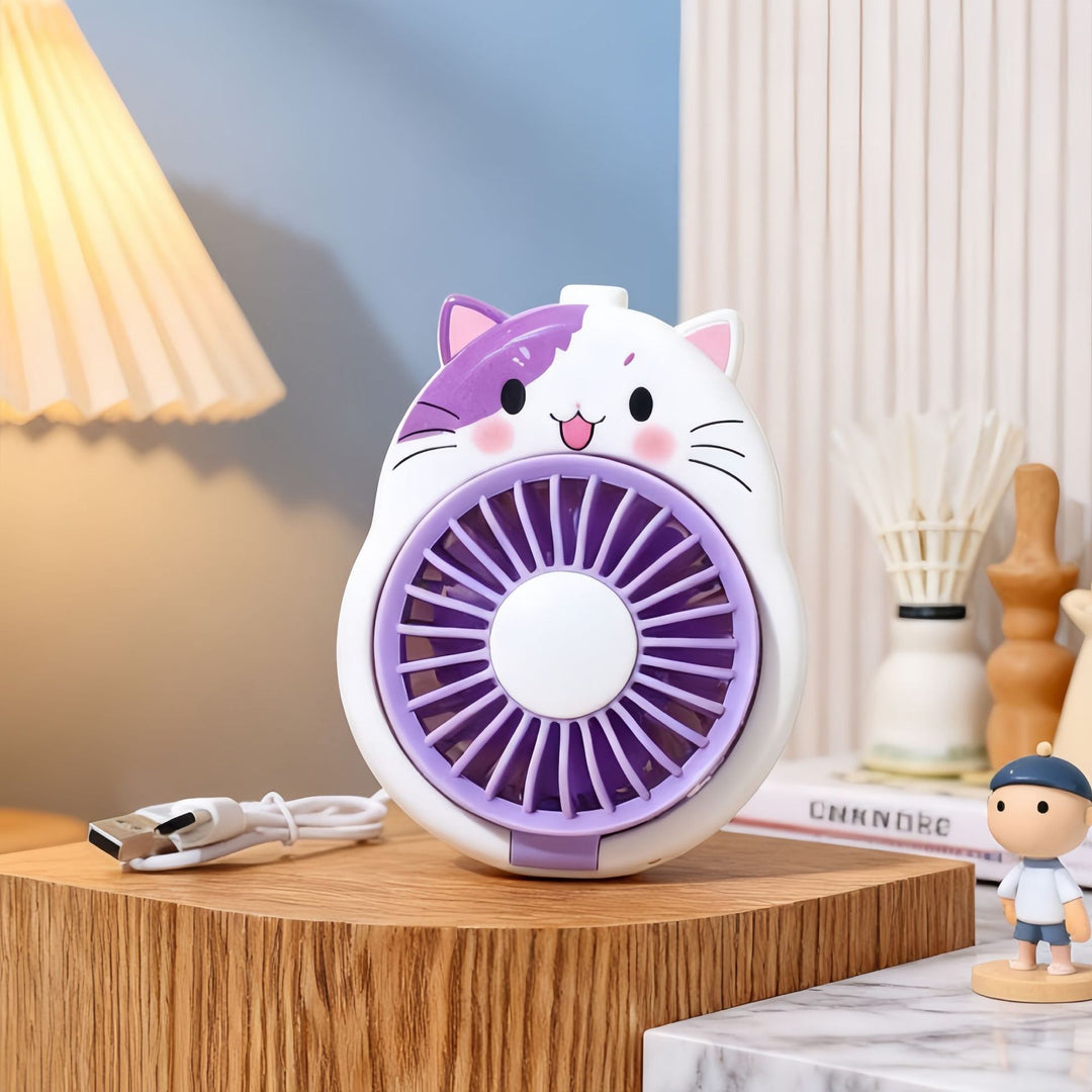Women's Portable Spray Hand Fan in Cute Duck Design Bowlift