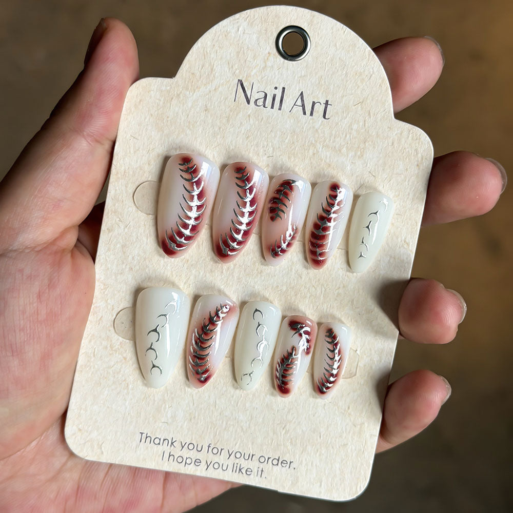 Elegant Decorative Press-On Nail Set Bowlift