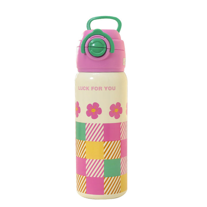 Unisex Insulated Drinking Bottle with Cute Animal Design Bowlift