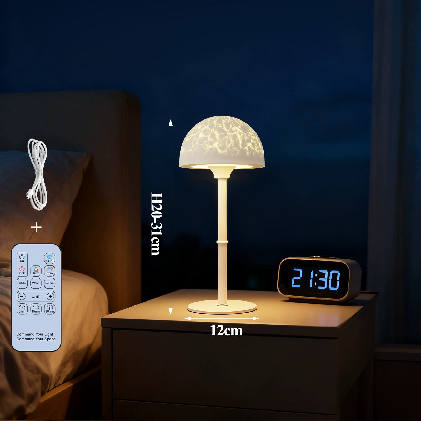 Viral Creative Decorative Bedside Table Lamp, LED Remote Atmosphere Night Light