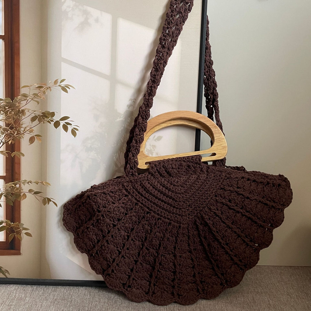 Hand-knotted Shoulder Bag Made of Cotton Bowlift