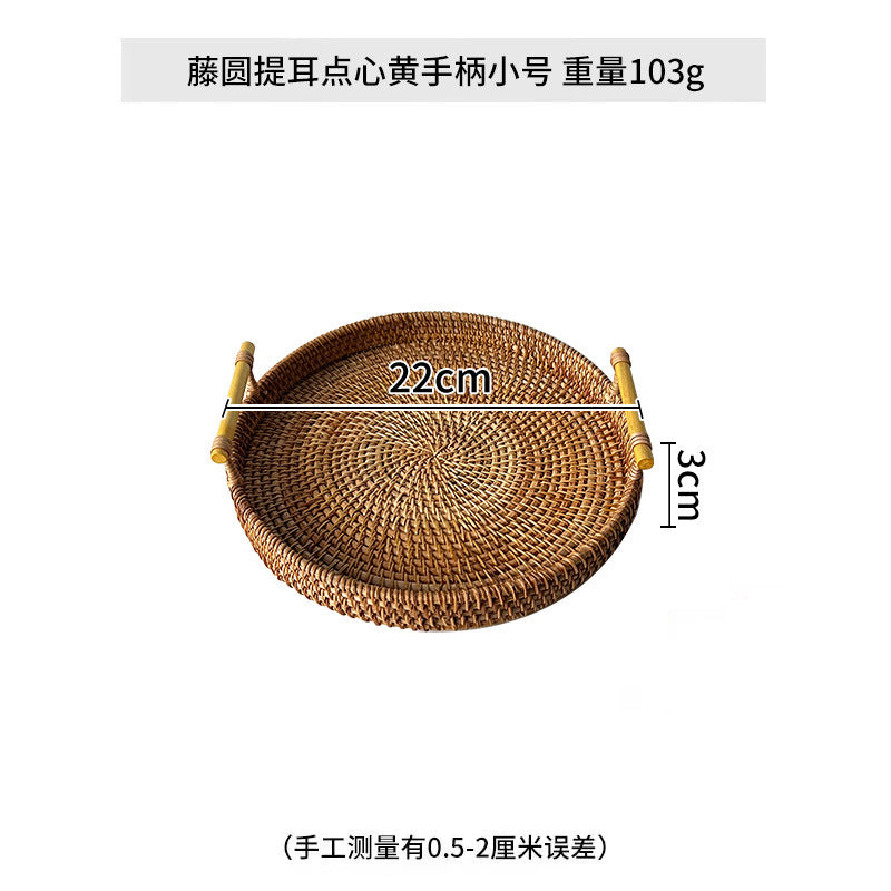Ladies' round serving platter made from handcrafted natural material Bowlift