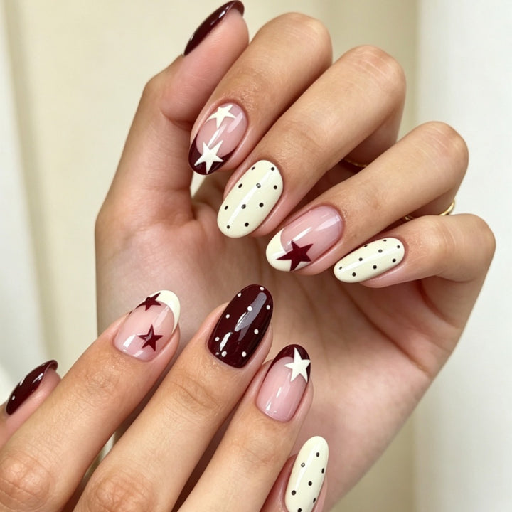 Chic Almond-Shaped Press-On Nail Set Bowlift