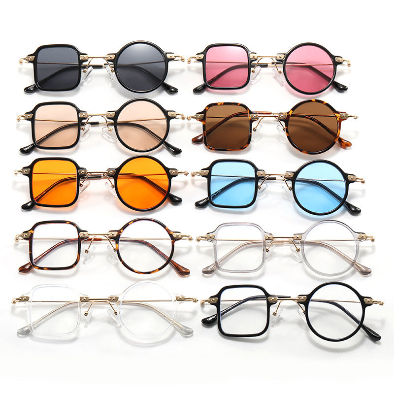 Ladies elegant round hybrid glasses with square design Bowlift