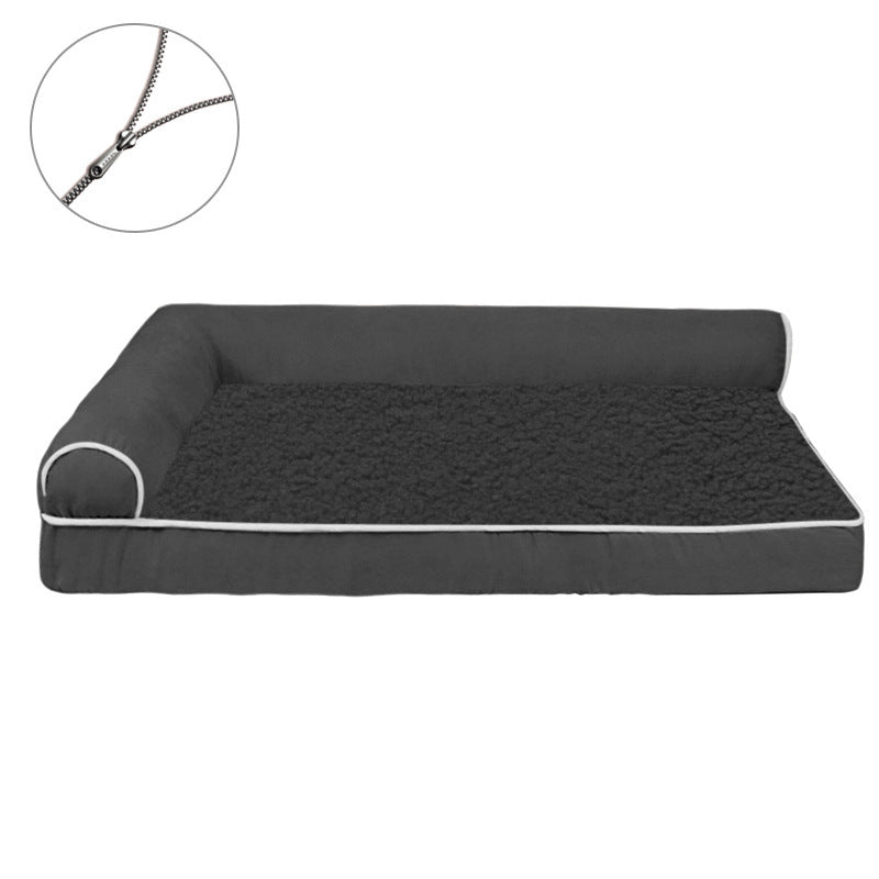 Bolstered Plush  Lounge Bed  Dog Bed
