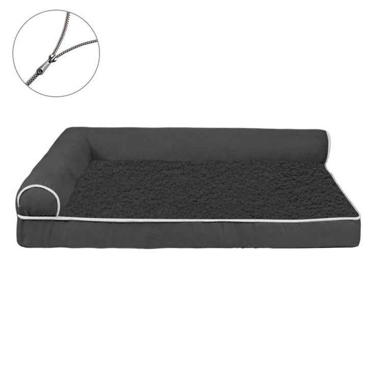 Bolstered Plush  Lounge Bed  Dog Bed