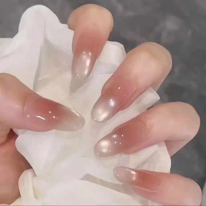 Acrylic nail set with elegant ombre effect and high gloss finish Bowlift