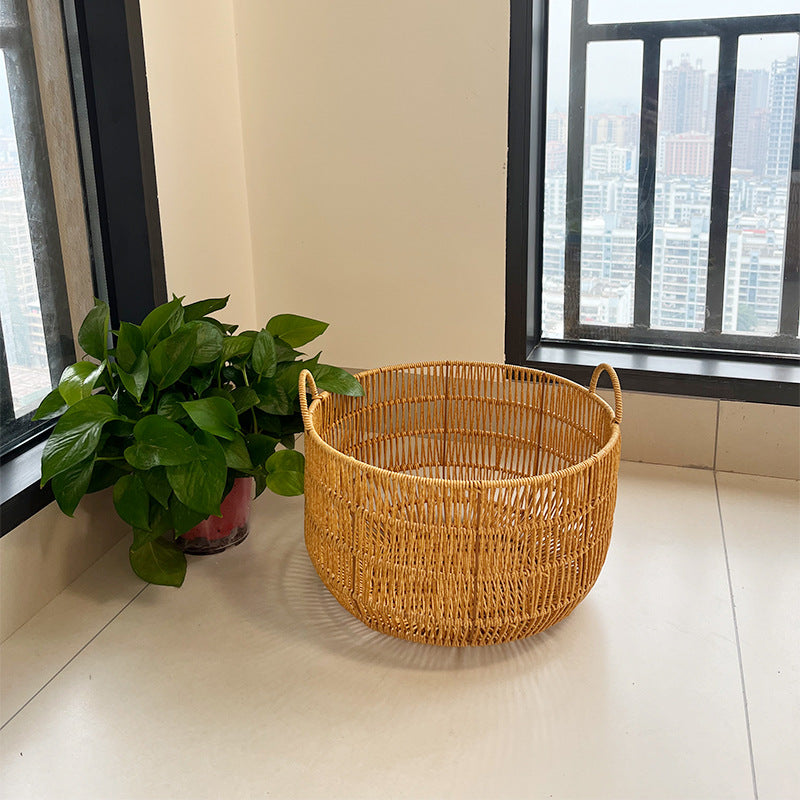 Handwoven Laundry Storage Basket Bowlift