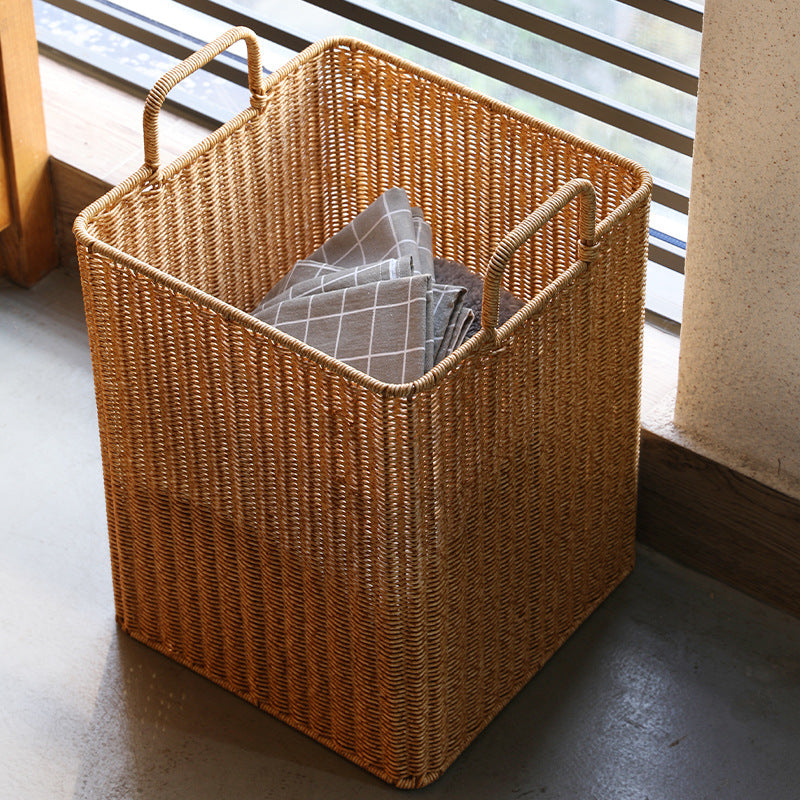 Handwoven Storage Bin with Sturdy Handles Bowlift
