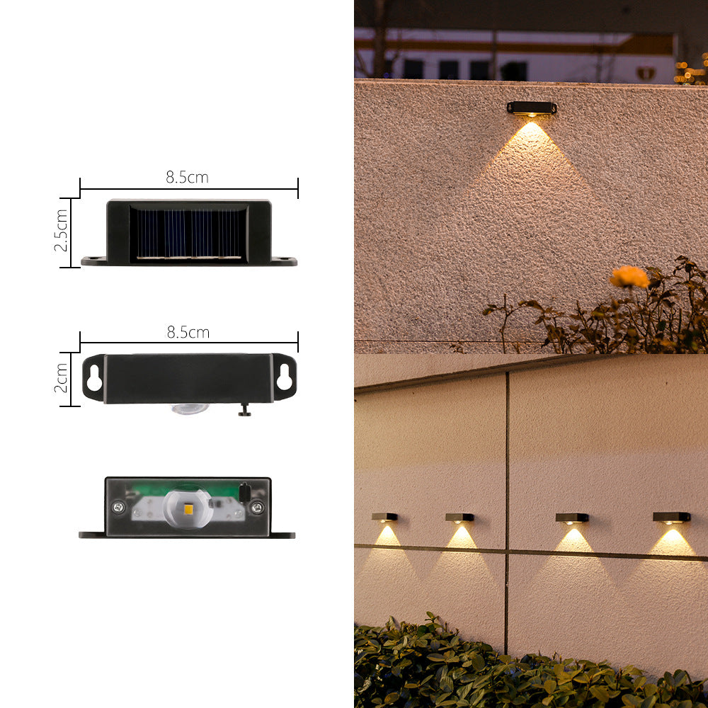 Compact Solar Motion-Sensor LED Wall Light For Outdoor Steps And Fences Bowlift
