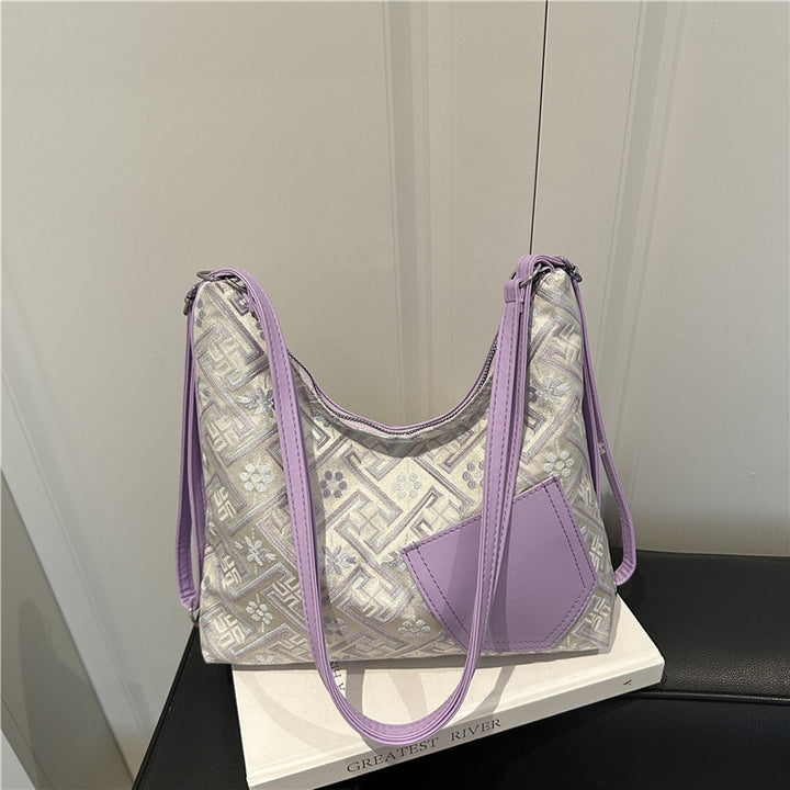 Stylish Geometric Pattern Shoulder Bag Bowlift