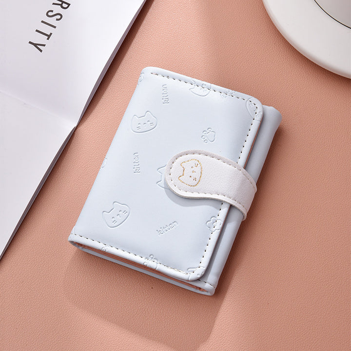 Cute Cat-Themed Card Wallet Bowlift