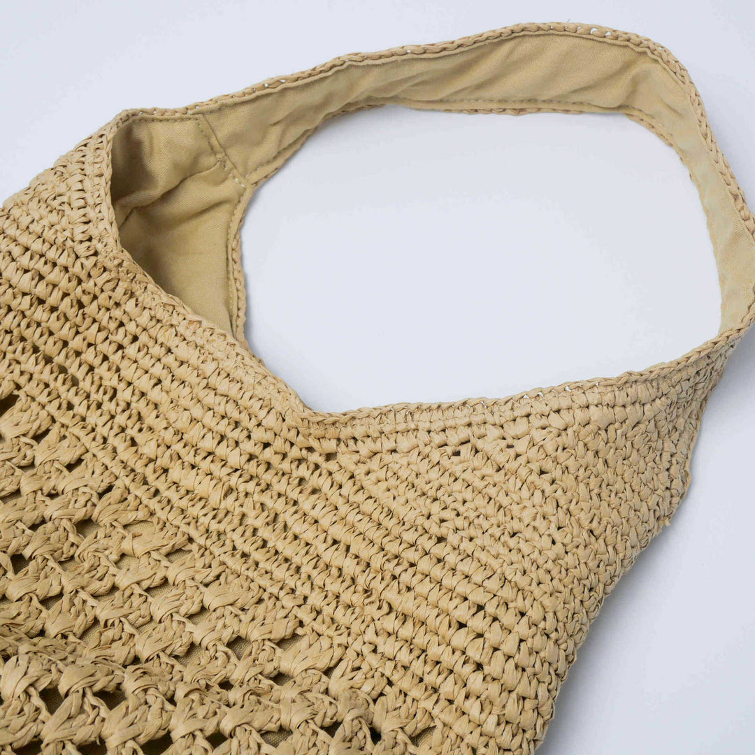 Hand-knotted structure shopping bag Bowlift