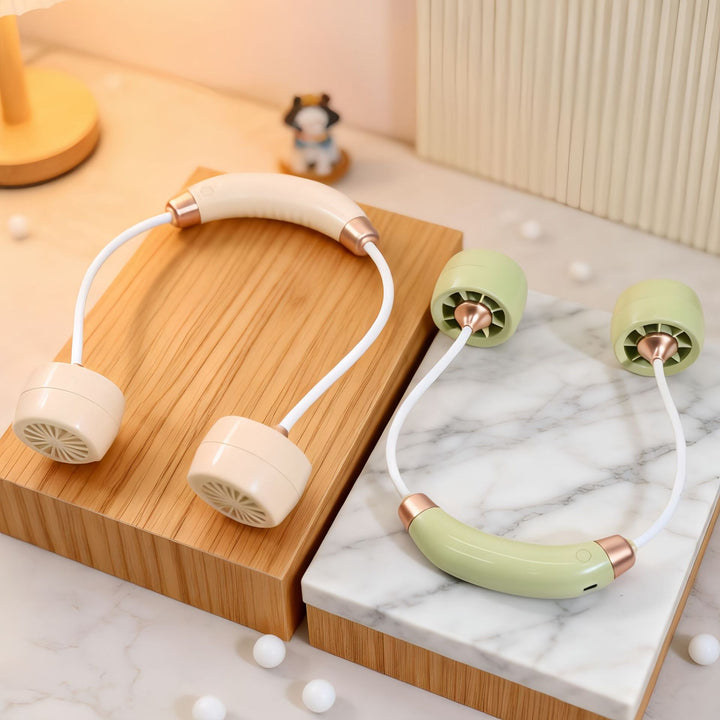 Women Portable Neck Fan with Flexible Arm and USB Connection Bowlift